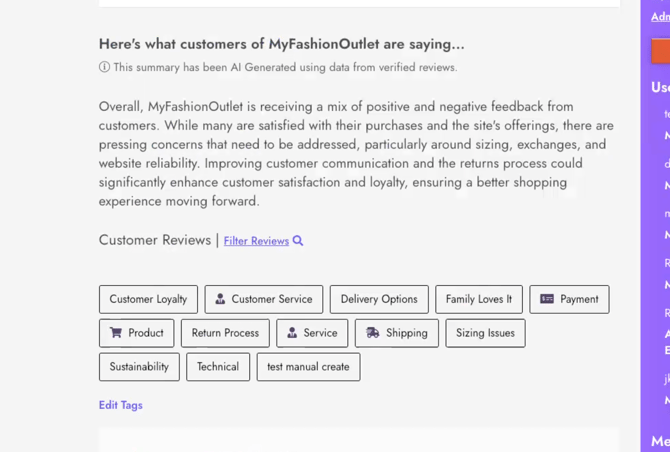 AI Storefront Summary